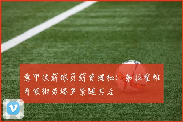 意甲顶薪球员薪资揭秘：弗拉霍维奇领衔劳塔罗紧随其后